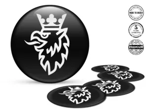 Saab Style Décalques Jantes Insignes Roue de Luxe